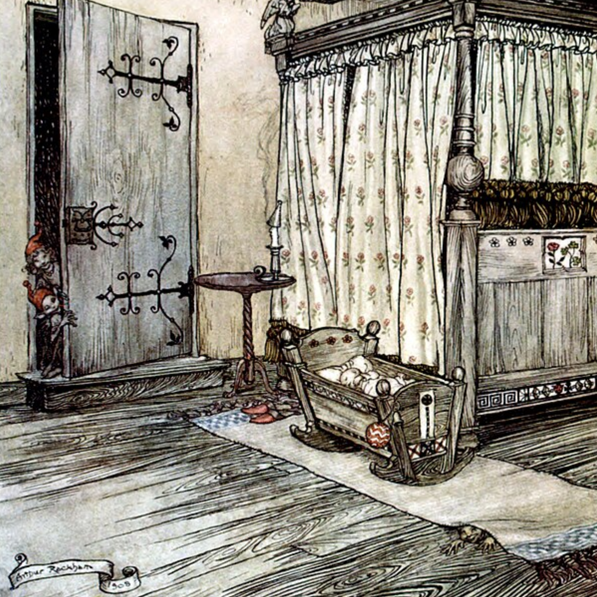 Almost Fairy Time by Arthur Rackham (illustration).