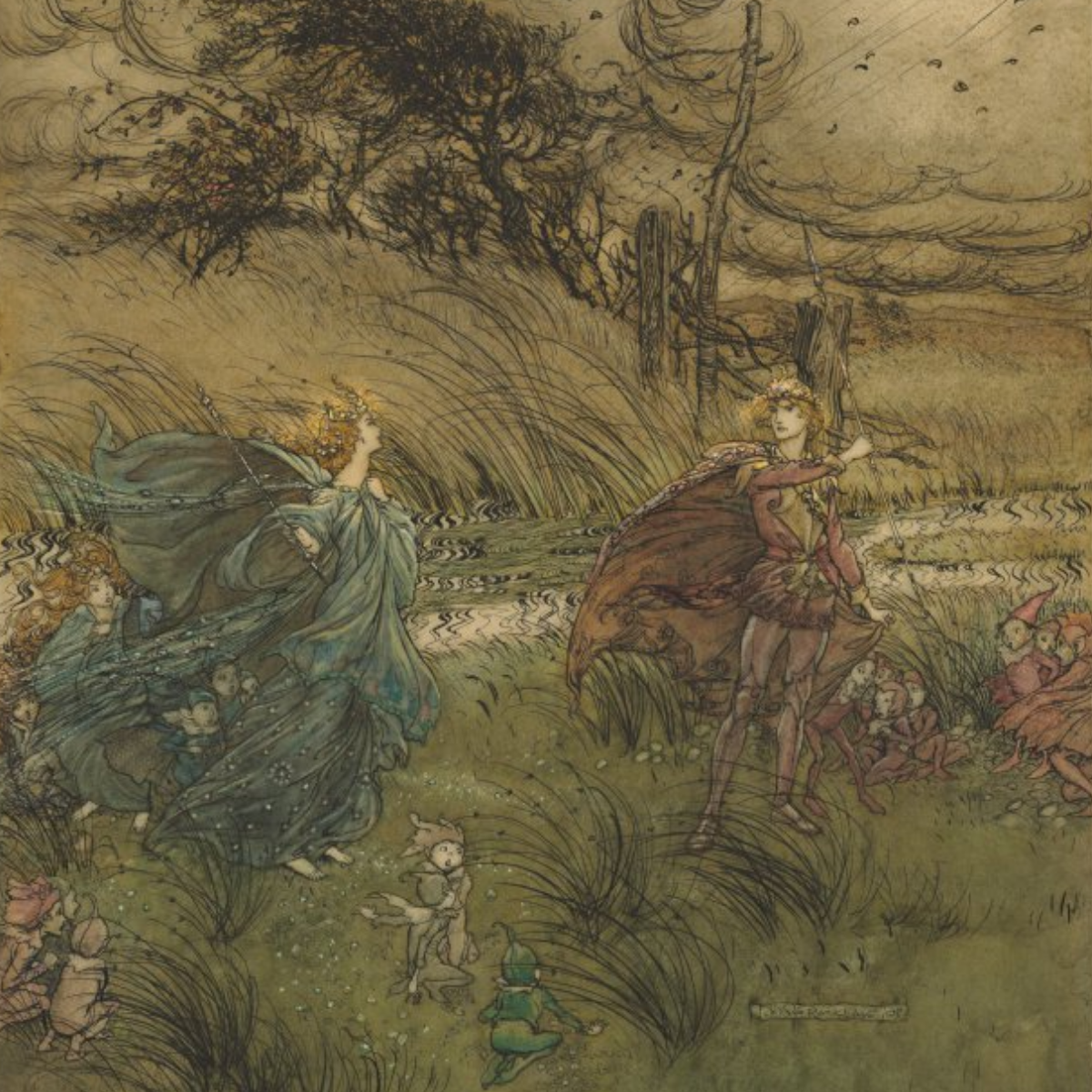 Image of And Now They Never Meet in Grove or Green by Arthur Rackham.